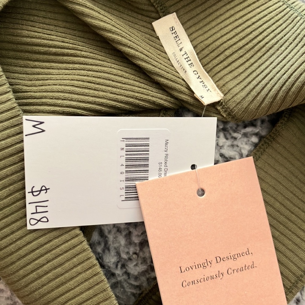 Spell Mazzy ribbed dress medium NWT - Picture 14 of 16